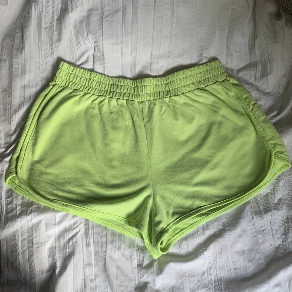 Lime Short Shorts